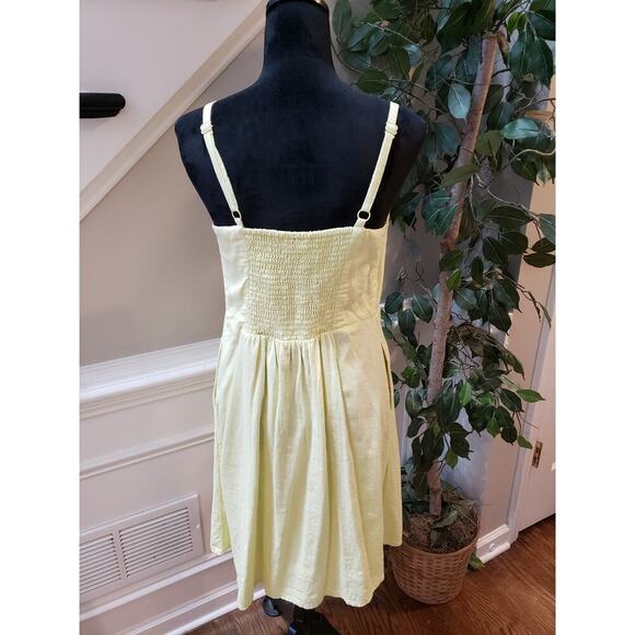 Old Navy Sheath Dress Women's Medium Tall Yellow Scoop Neck Sleeveless Pullover - Picture 4 of 13